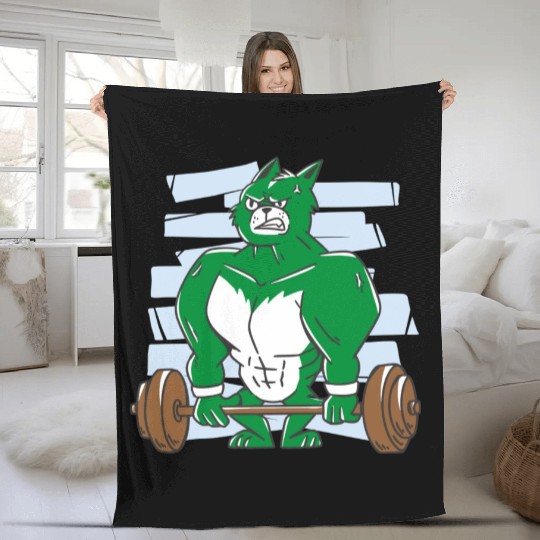Pumping hulk. Gym Fleece Blankets