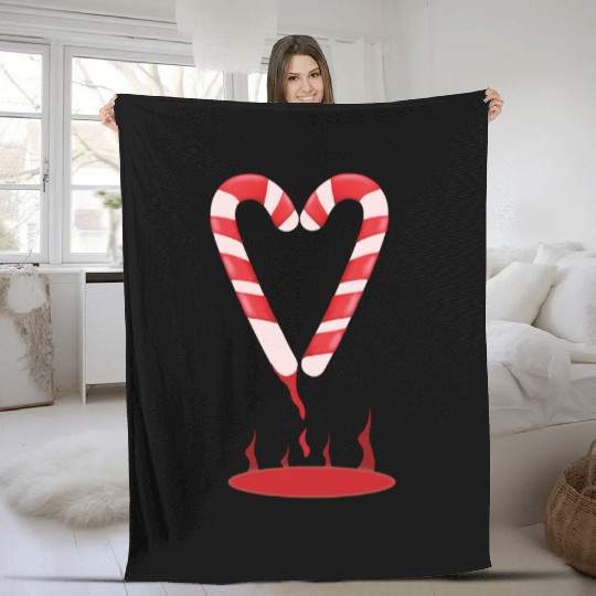 Christmas candy Fleece Blankets