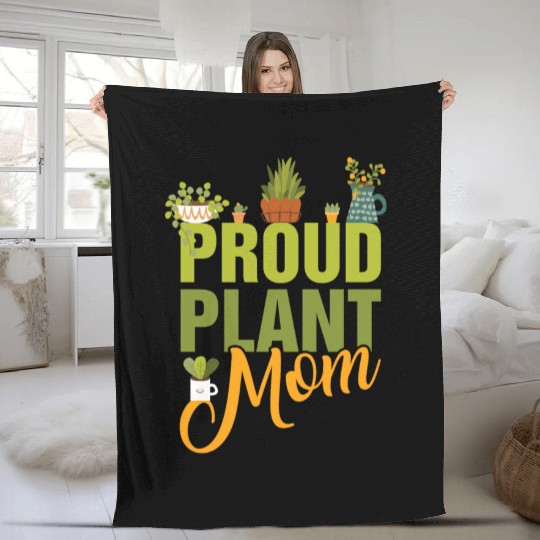 Plant Mom Fleece Blankets