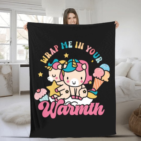 Rainbow Animal Unicorn Winter Season Lover Fleece Blankets