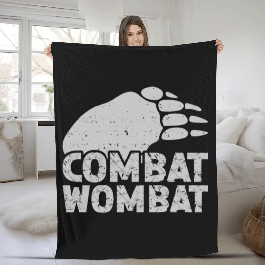 Combat Wombat For A Wombats Lover Fleece Blankets