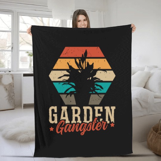 GARDEN GANGSTER I Plants Gardener Gardening Fleece Blankets
