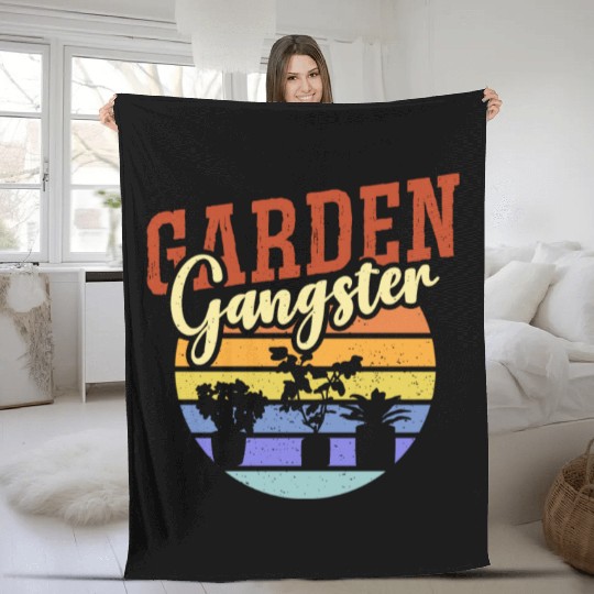 GARDEN GANGSTER I Plants Gardener Gardening Fleece Blankets