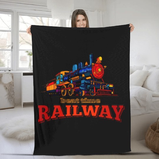 Train Fleece Blankets