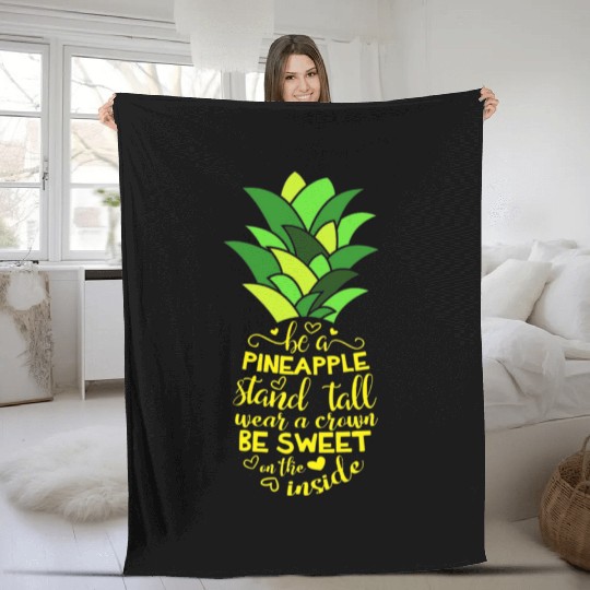 Cool Pineapple Fleece Blankets