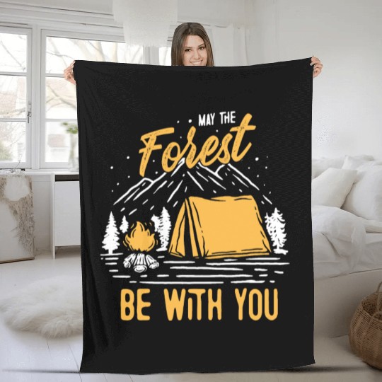 May The Forest Be With You Fleece Blankets