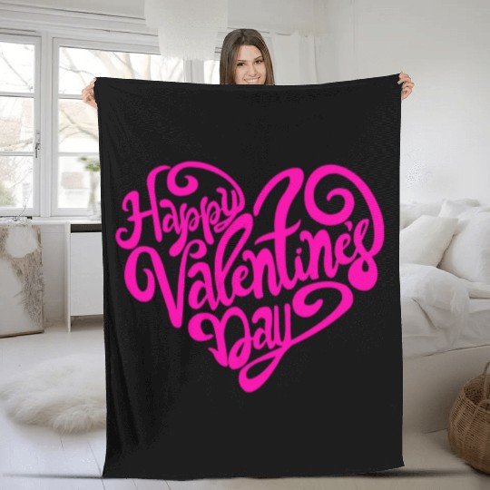 happy valentines day Fleece Blankets valentine