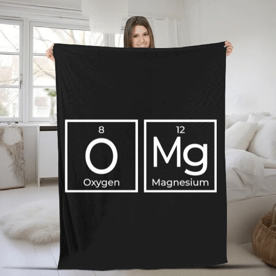 OMG Periodical Table Chemistry Science Geek Gifts Fleece Blankets