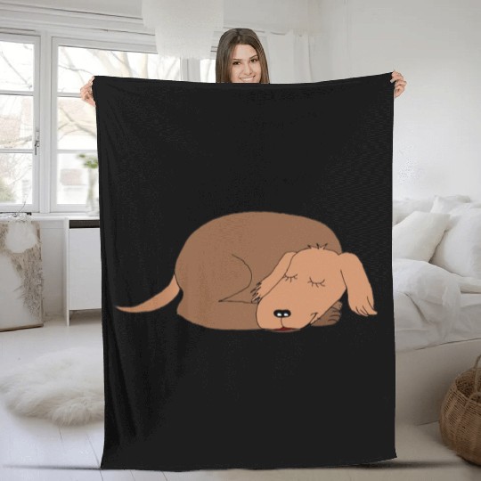 let sleeping dogs lie Fleece Blankets
