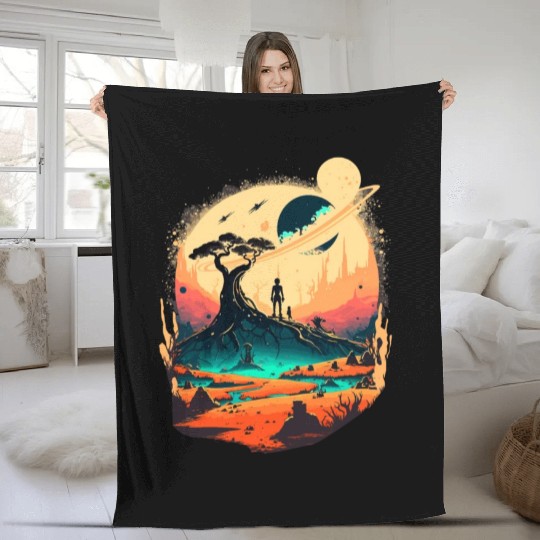 sweet alien Fleece Blankets
