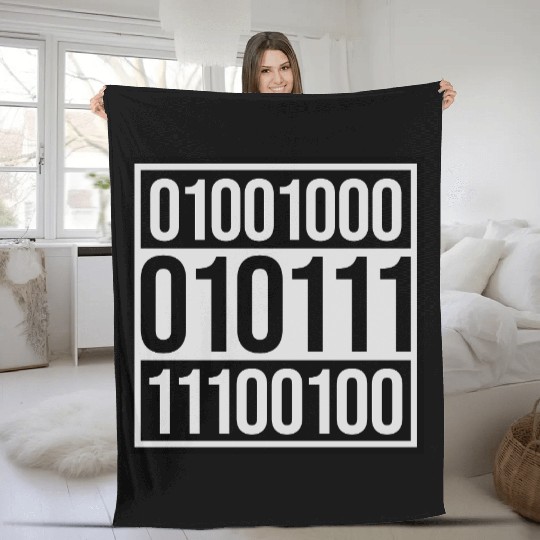 binary code program language Fleece Blankets