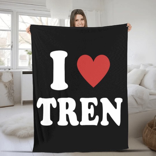 I Heart Tren Cool Training Fleece Blankets