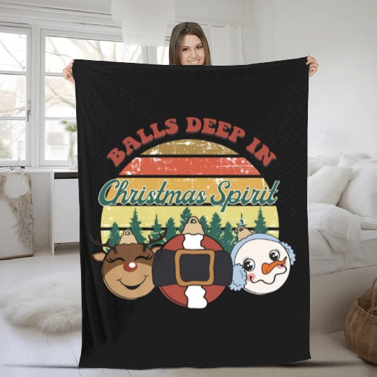 christmas spirit sublimation Fleece Blankets