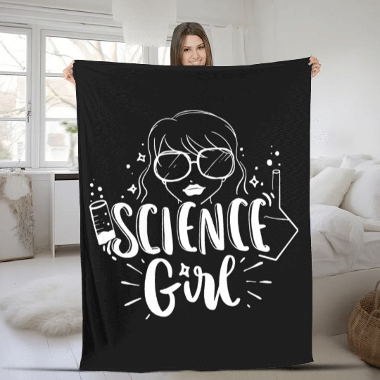 Science Girl Nerd Geek Teacher Student Gift Ideas Fleece Blankets