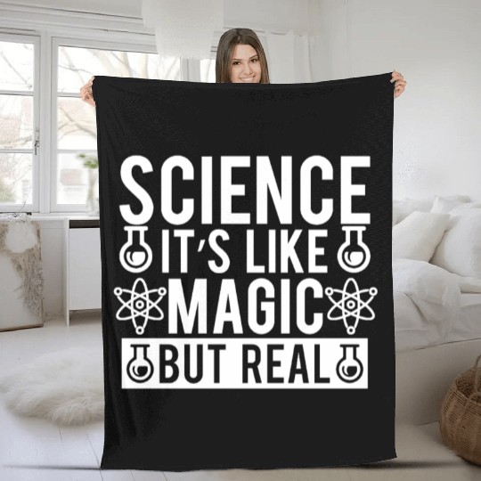 Science Magic Nerd Geek Teacher Student Gift Ideas Fleece Blankets