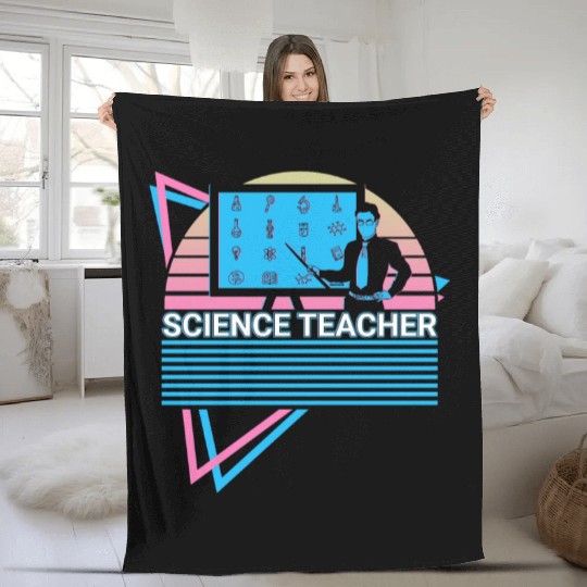 Science Teacher Retro Fleece Blankets