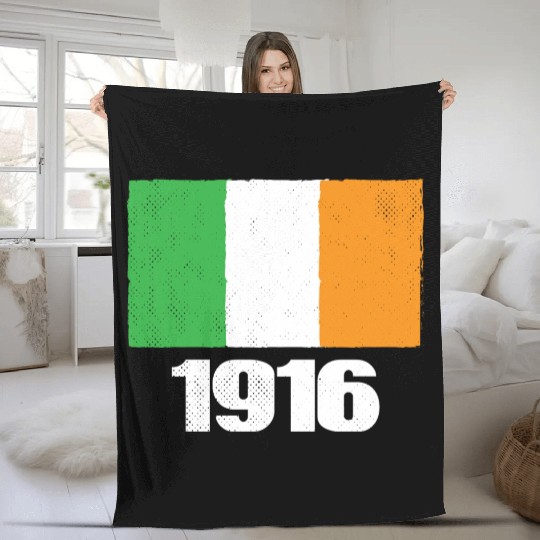 1916 Ireland Flag Irish Rebellion Easter Rising Fleece Blankets
