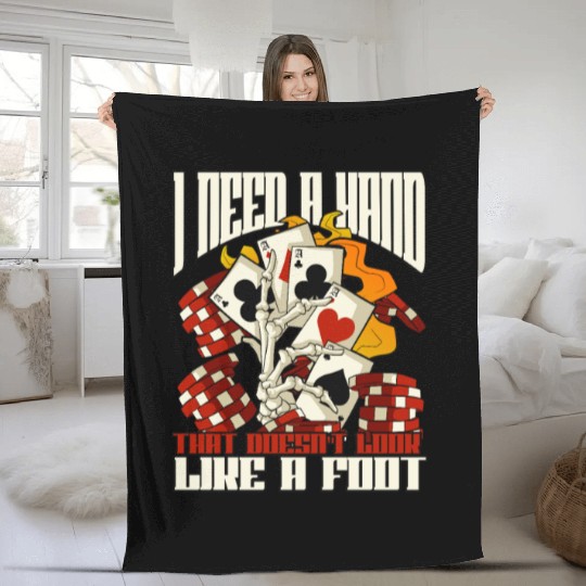 Poker Casino Poker Player Gambling Roulette Gift Fleece Blankets