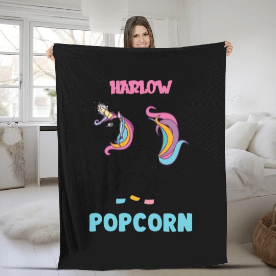 Harlow And Popcorn Merch Popcorn The Pony Fleece Blankets