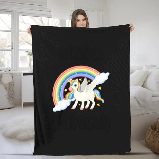 Harlow And Popcorn Merch Popcorn The Pony Fleece Blankets