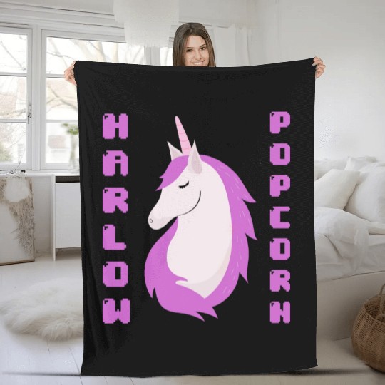 Harlow And Popcorn Merch Popcorn The Pony Fleece Blankets