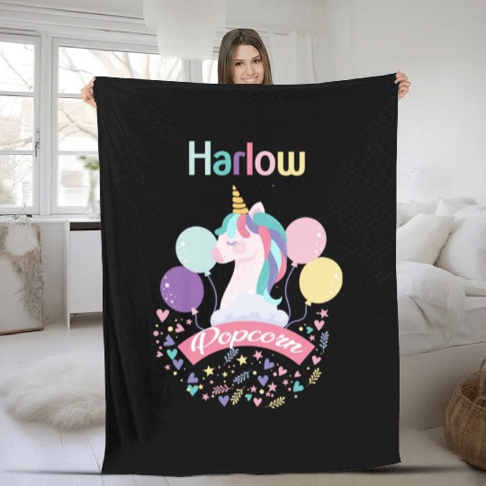 Harlow And Popcorn Merch Popcorn The Pony Fleece Blankets