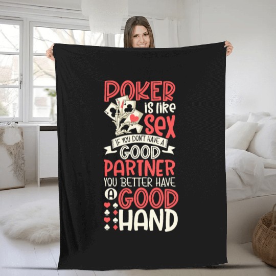 Poker Casino Poker Player Gambling Roulette Fleece Blankets