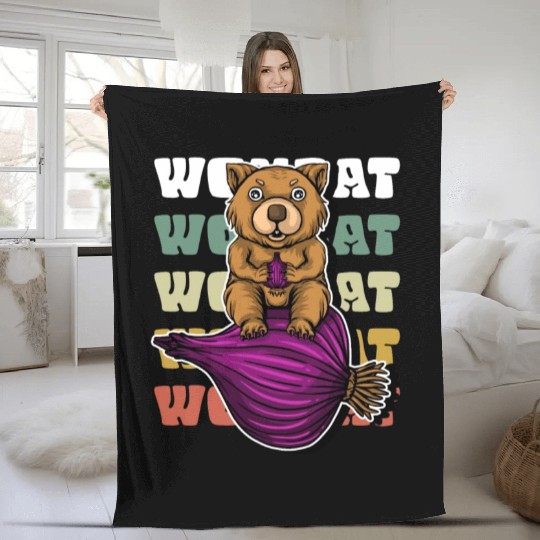 Wombat Onion - Wombat Onion Fleece Blankets