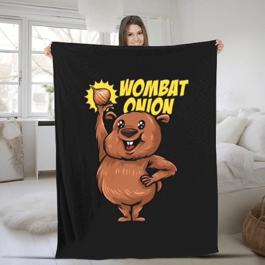 Wombat Onion - Wombat Onion Fleece Blankets