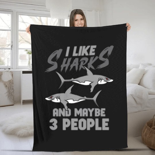 Shark Ocean Predator Sea Creature Fleece Blankets