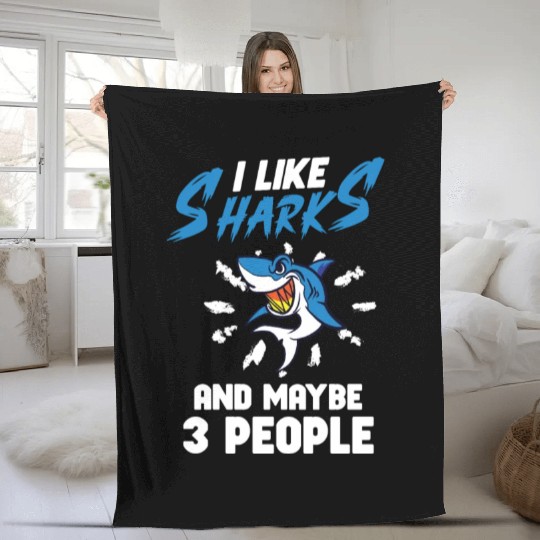 Shark Ocean Predator Sea Creature Fleece Blankets
