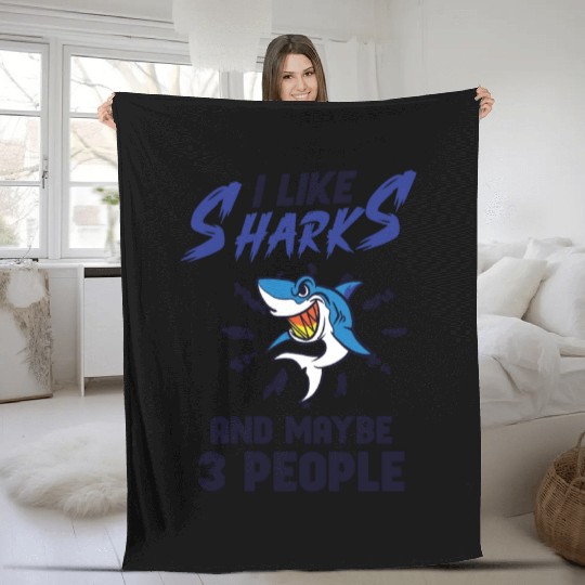 Shark Ocean Predator Sea Creature Fleece Blankets