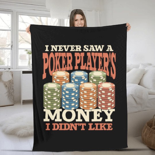 Poker Casino Poker Player Gambling Roulette Fleece Blankets
