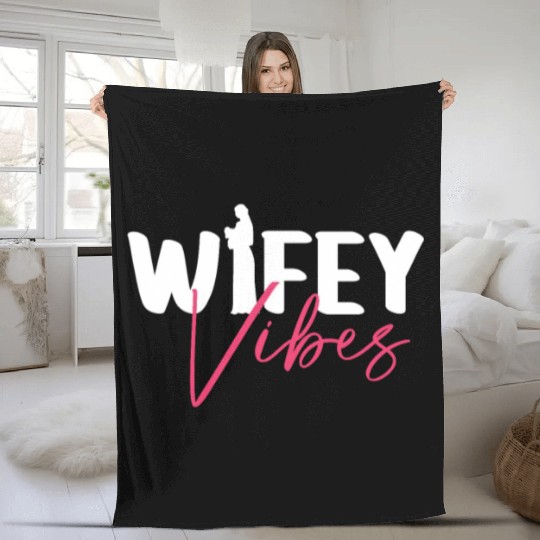 Wifey Vibes - Bride Bachelorette Party Fleece Blankets