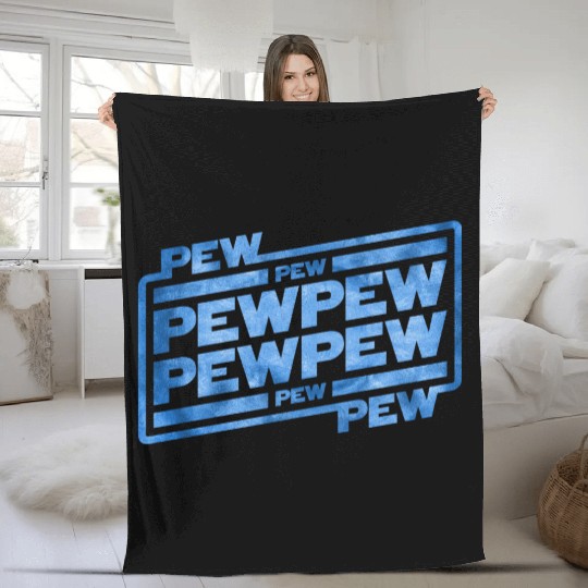 Pew Pew Pew Fleece Blankets