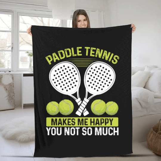 Paddle Tennis Player Match Humor Funny Team Fleece Blankets