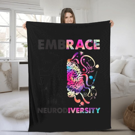 Embrace Neurodiversity Autism Fleece Blankets