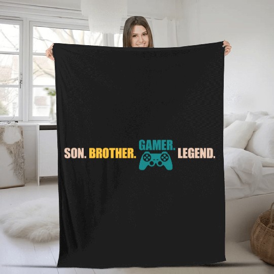 son brother gamer legend Fleece Blankets