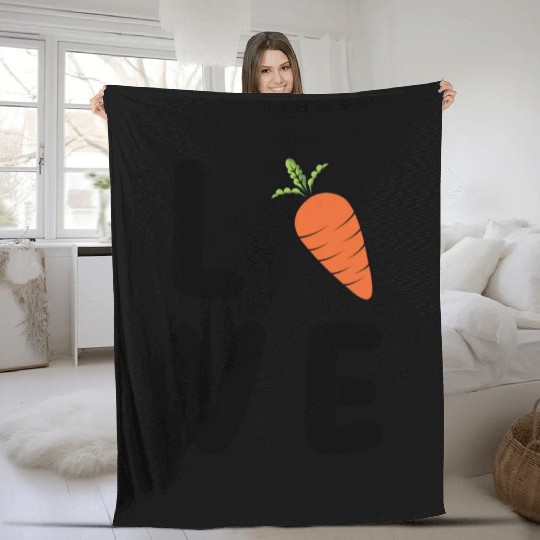 Carrot Love-Vegetable Love Fleece Blankets