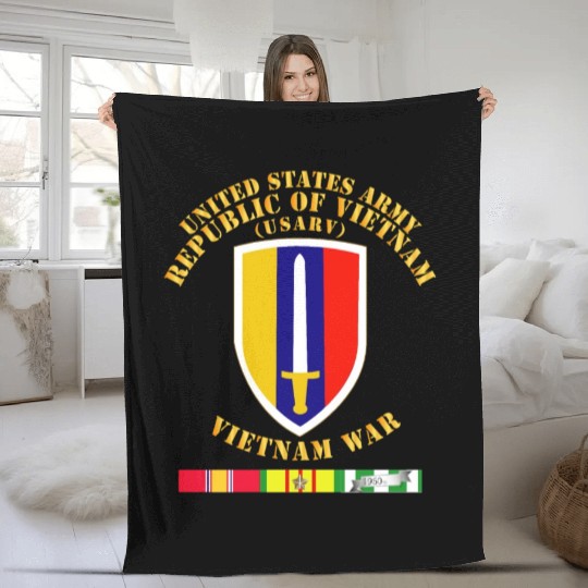 Army US Army Vietnam USARV Vietnam War w SVC Fleece Blankets
