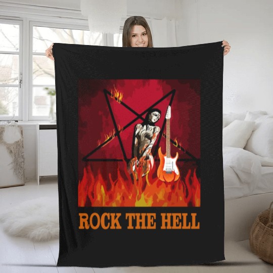 ROCK THE HELL Fleece Blankets