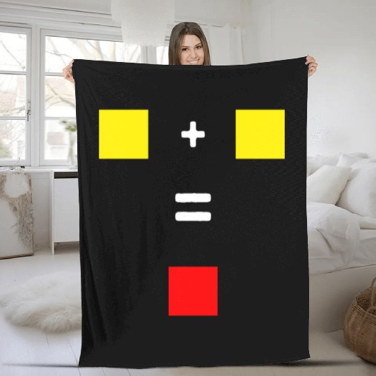 Soccer Yellow Red Card Referee Fleece Blankets