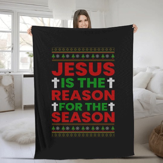 Jesus Is The Reason For The Season Fleece Blankets