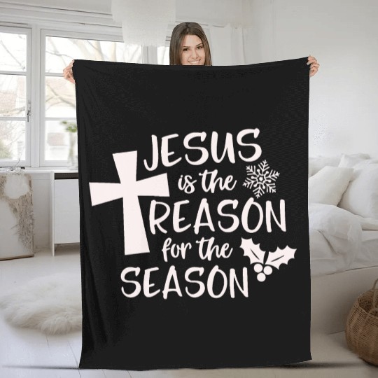 Jesus is The Reason for the Season Candy Christian Fleece Blankets