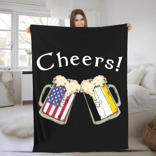 Garifuna American Grown Country Cheers Beer Drink Fleece Blankets
