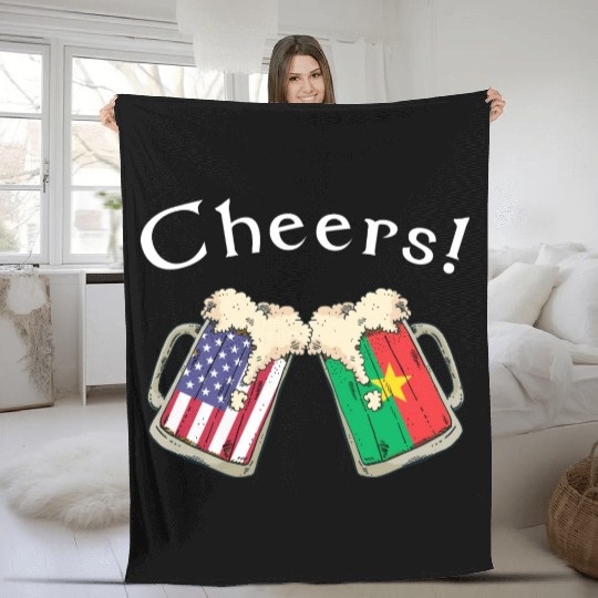 Burkinabe American Grown Country Cheers Beer Drink Fleece Blankets
