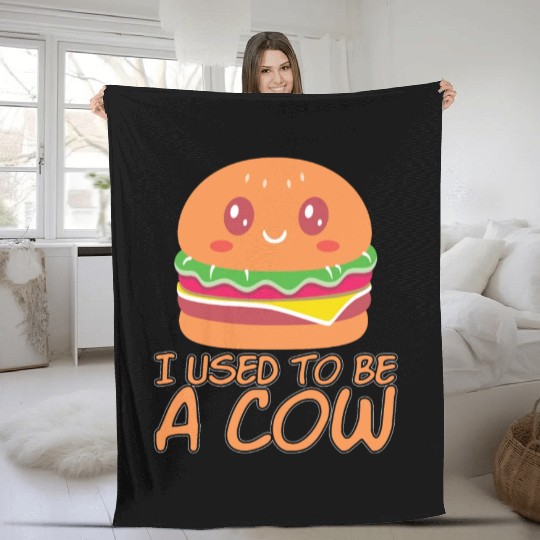 I Used To Be A Cow Fleece Blankets