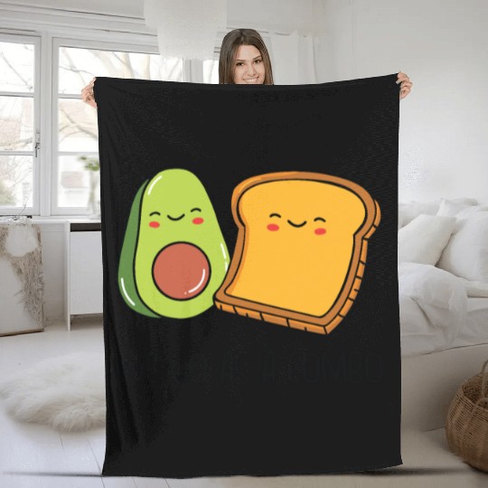 Siblings Avocado Toast Combo Big Sister Brother Fleece Blankets