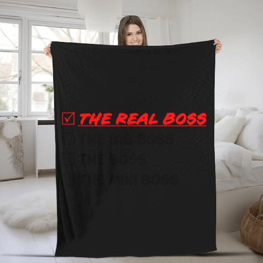 THE REAL BOSS Fleece Blankets