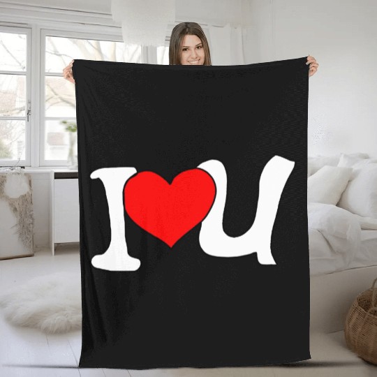 I Love You Fleece Blankets